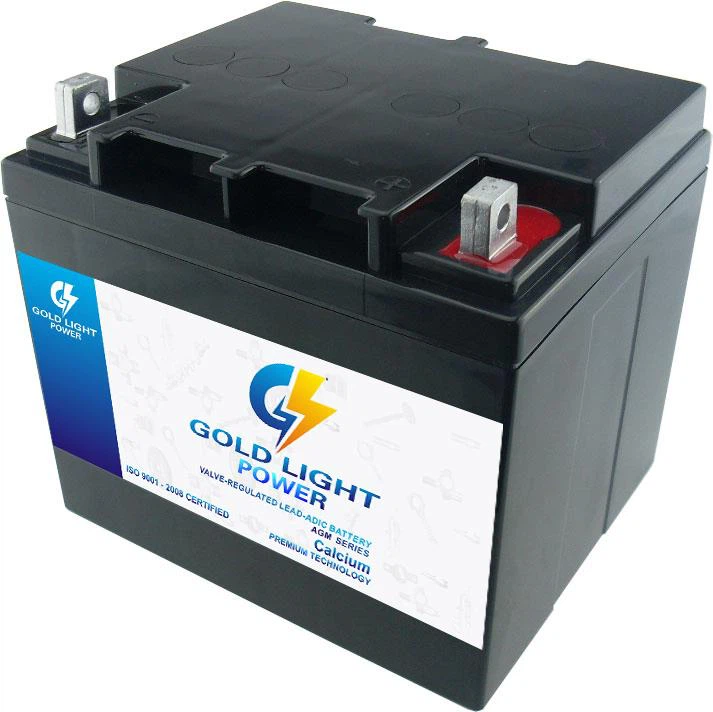 Batterie UPS 12V38AH à bas prix pour la protection de l'alimentation de sécurité incendie, les systèmes informatiques sérieux, l'alimentation d'urgence des hôpitaux